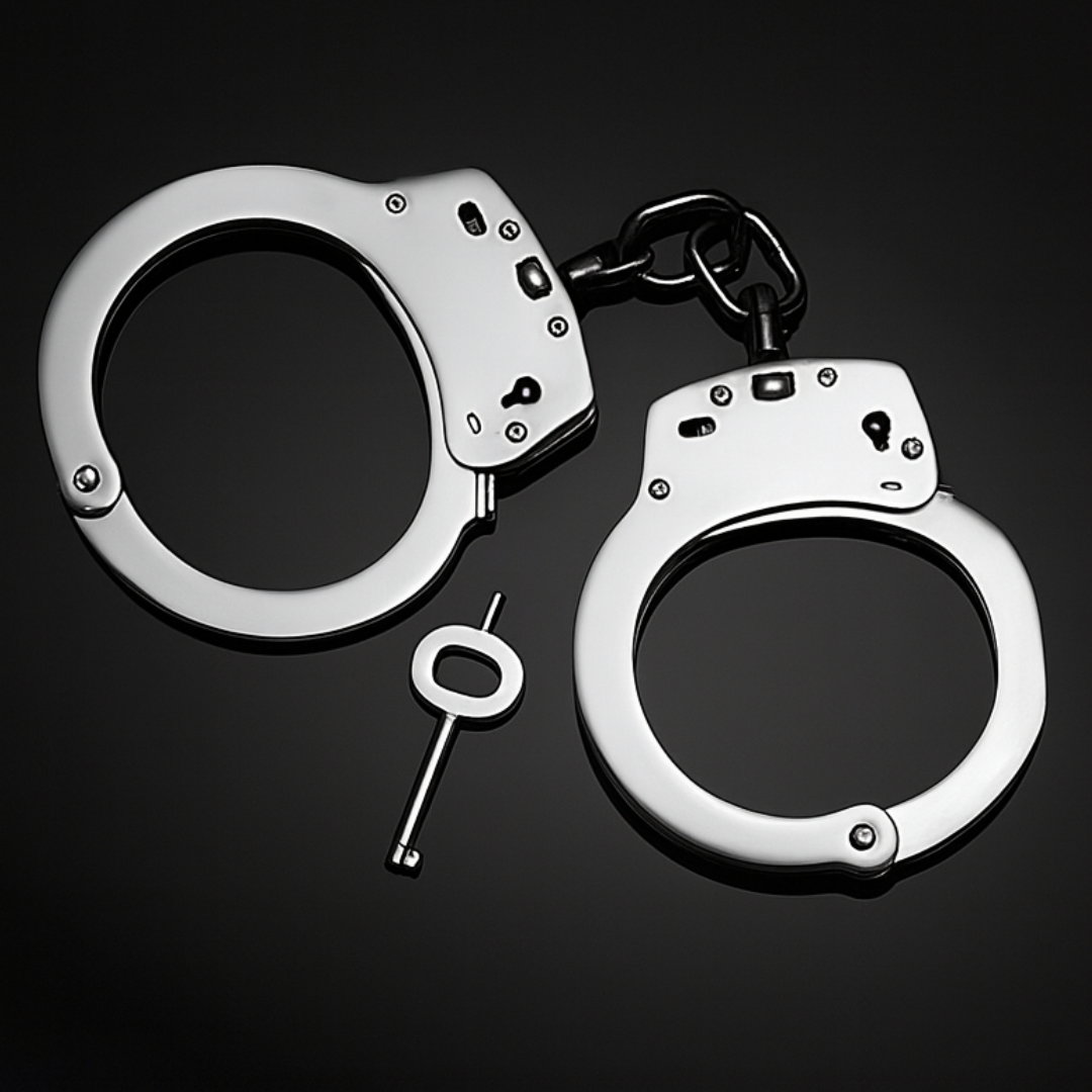 Vintageware® Fifty Shades of Grey Metal Handcuffs Heavy – Handcuffs For First Night, Lockable Roleplay Restraints