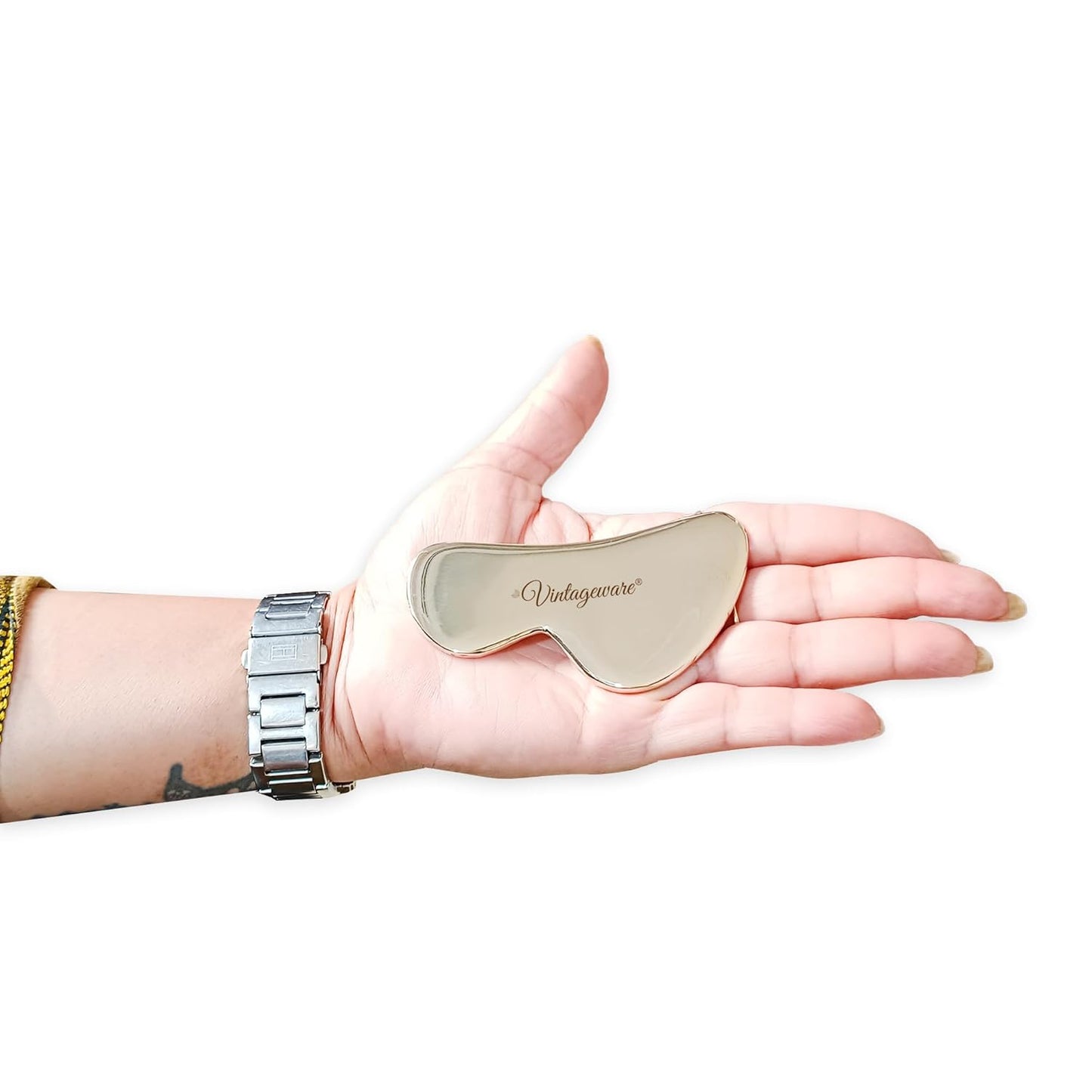 Kansa Gua Sha Face Massage Tool – Vintageware® Ayurvedic Skin Rejuvenation