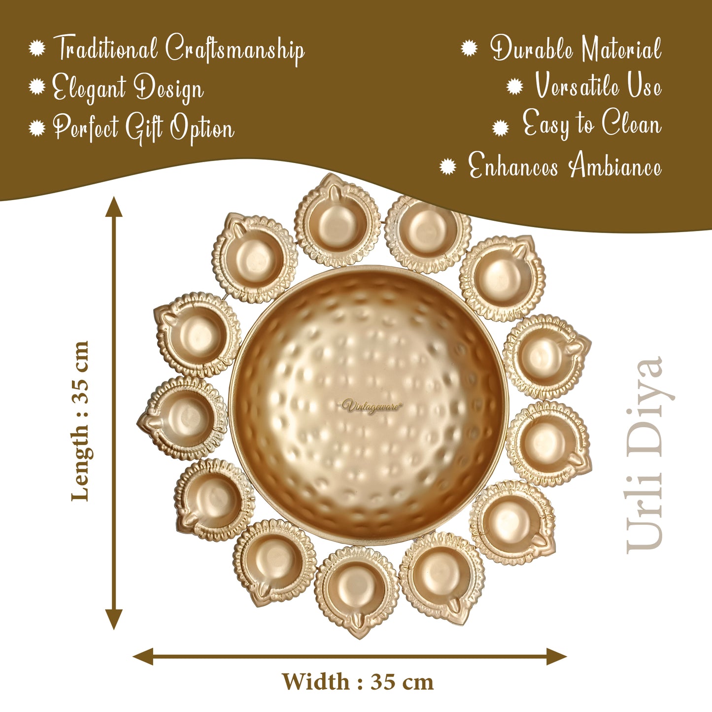 Large Urli Diya For Celebrating Diwali And Other Festivals