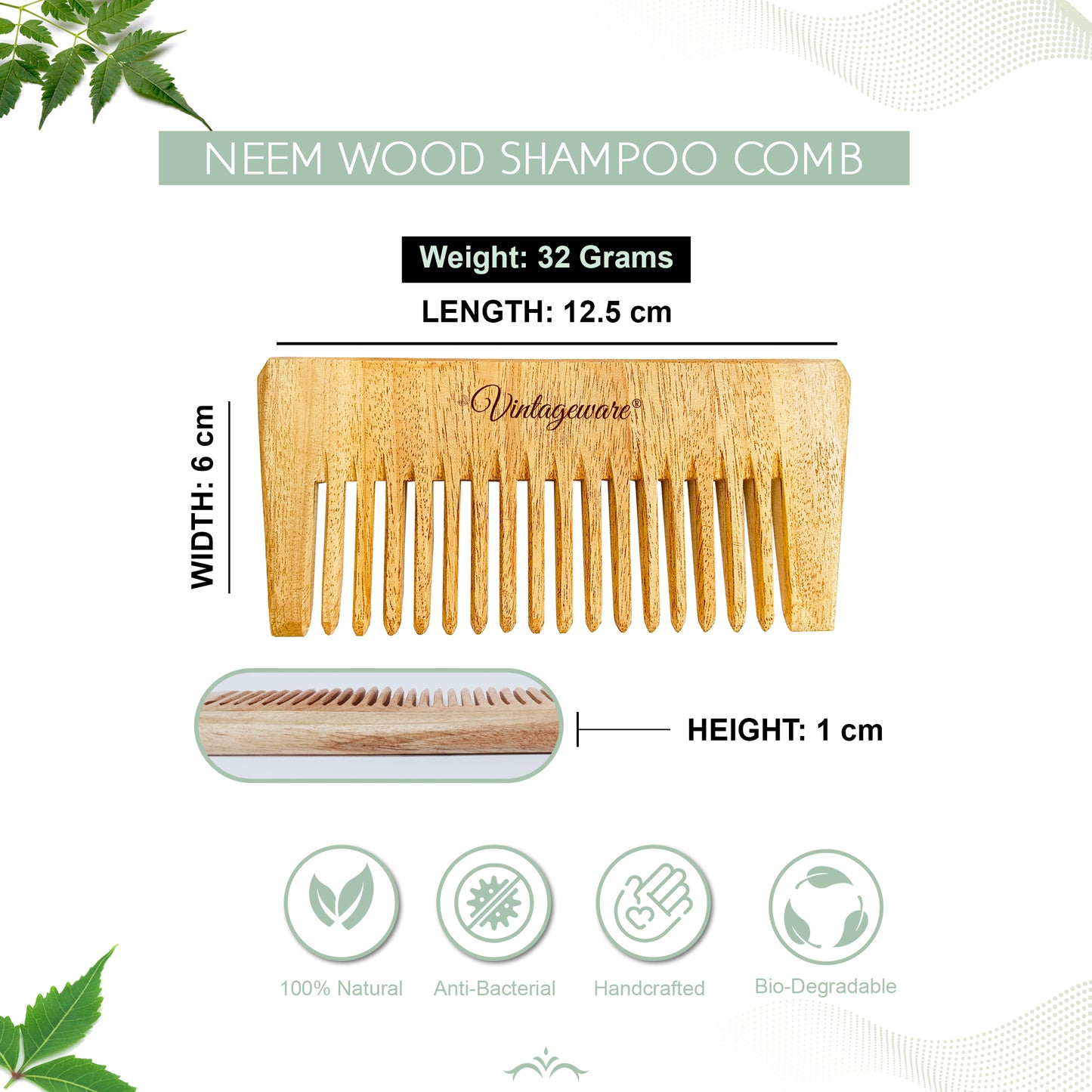 neem wooden comb for hair growth