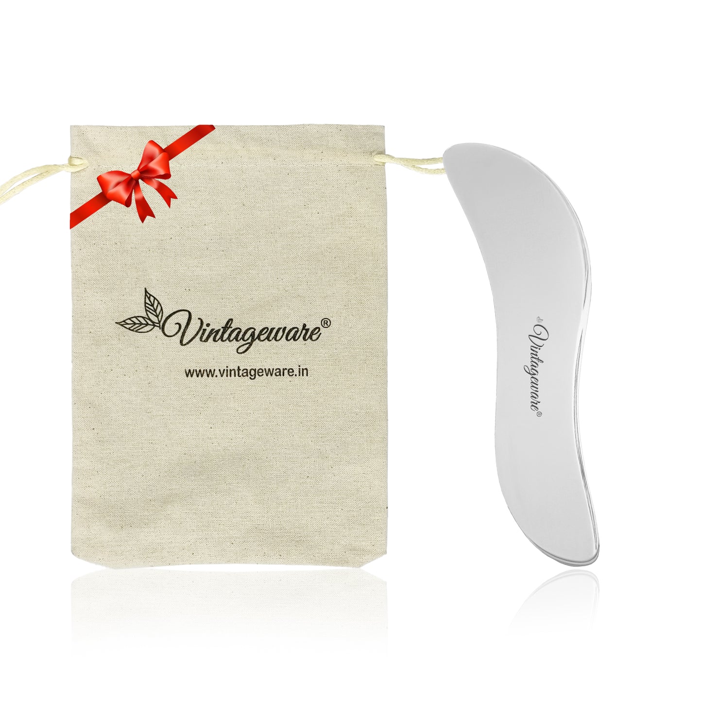 Vintageware® Gua Sha for Face – B-Shape & S-Shape Massage Tools | Stainless Steel