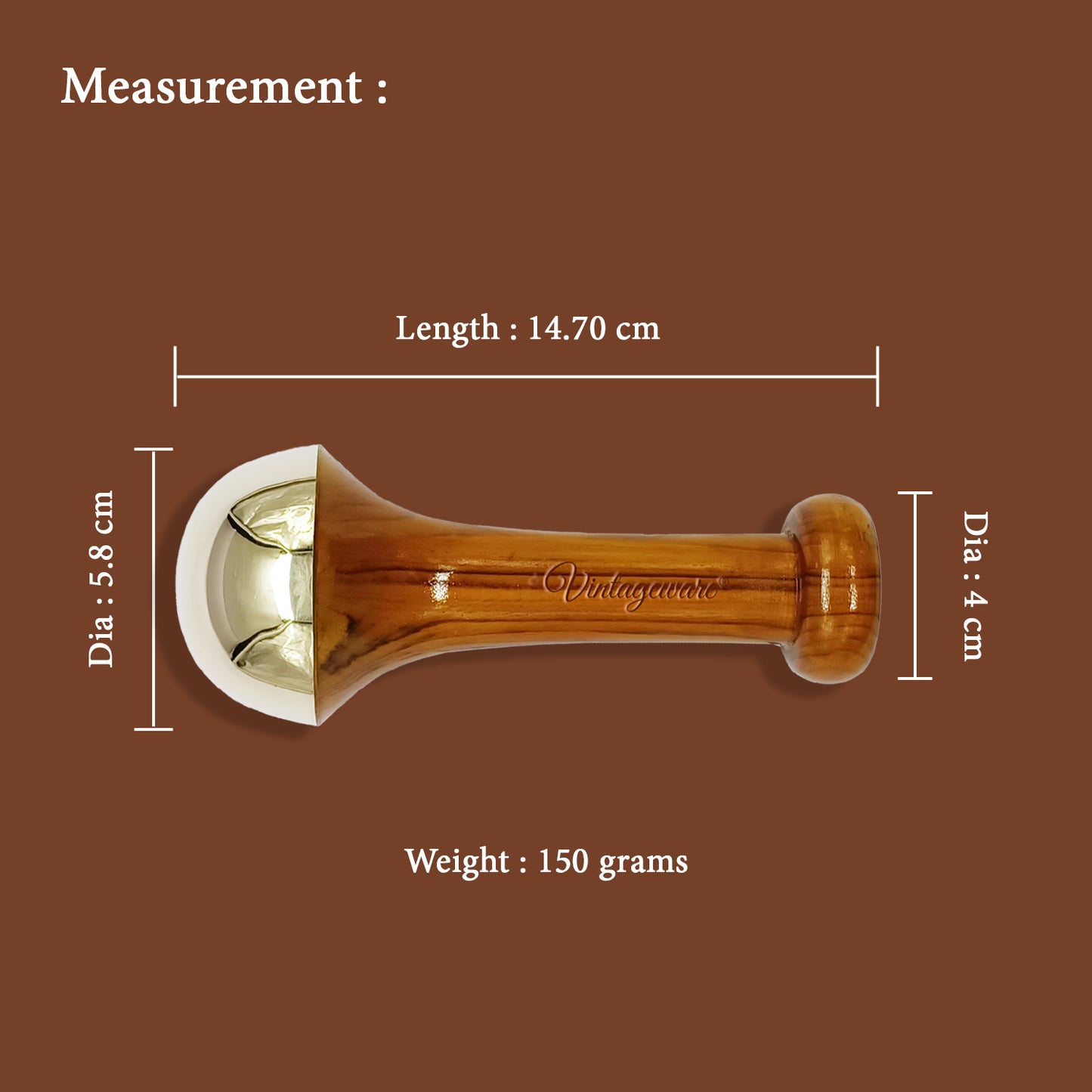 Vintageware® Kansa Wand Massager Pack of 3 – Ayurvedic Facial & Body Massage Set