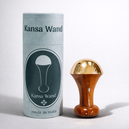 Ayurvedic Kansa Wand Massager (Mushroom Kansa Wand)