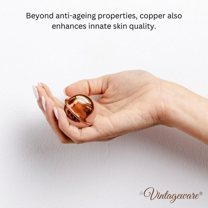 Vintageware® Ayurvedic Copper Wellness Combo | Pure Copper Eye Wash Cups for Netra Shuddhi + Copper Ball for Water Purification | Eye Care, Detox & Daily Health