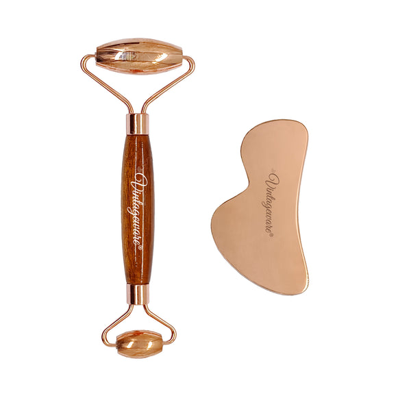 Copper Roller for Face-Natural Handmade With Copper B Shape Gua Sha