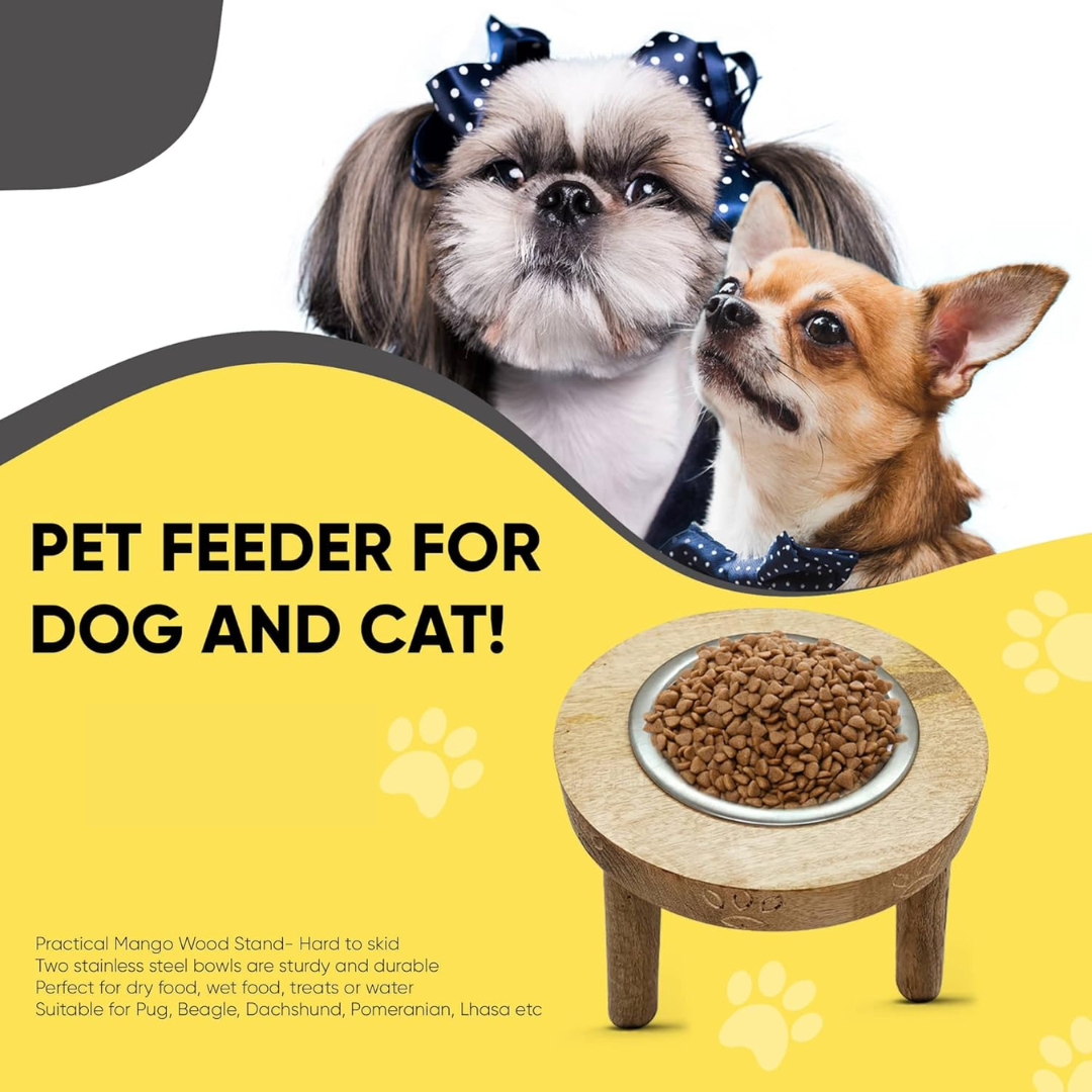 dog feeding bowl with stand