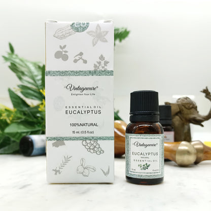Eucalyptus Oil 100% Pure Natural Essential Oil - 15ml - Vintageware