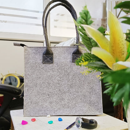 Felt Reusable Shopping Bag, Storage Tote Utility Bag