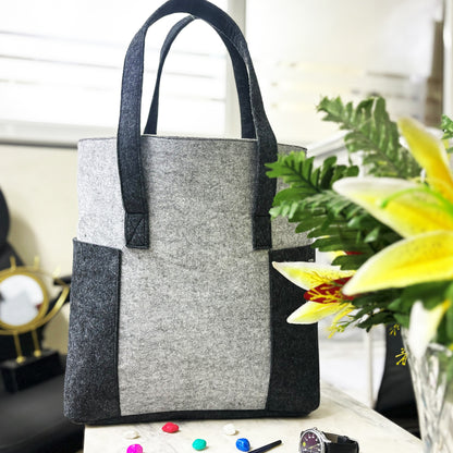 Felt Reusable Shopping Bag, Storage Tote Utility Bag