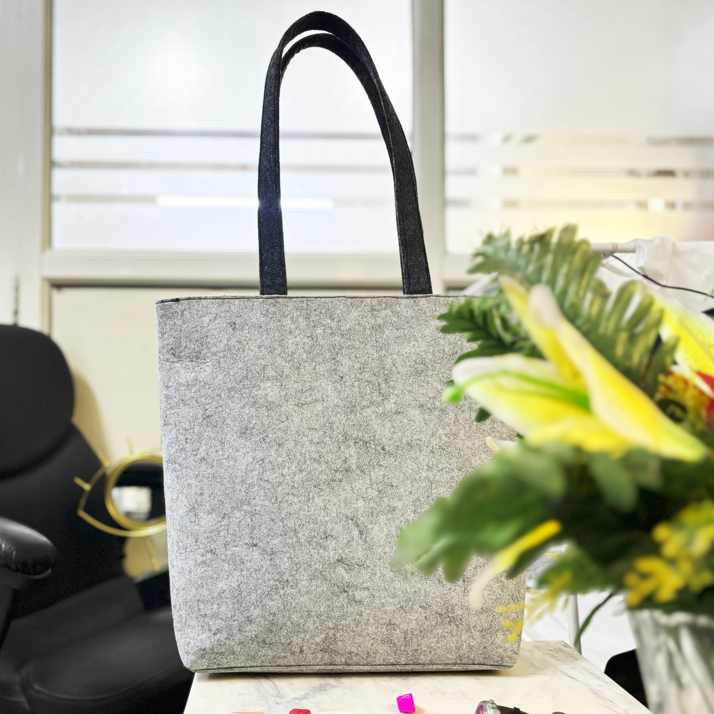 Felt Reusable Shopping Bag, Storage Tote Utility Bag