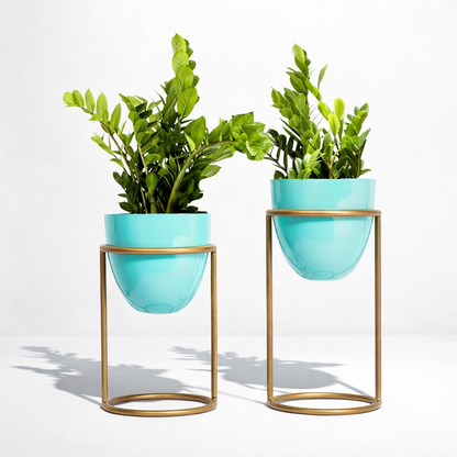 Vintageware® Metal Plant Stand Set for Living Room – Modern Indoor Planter Holder (Buy 1 Set & Get 1 Set Free)