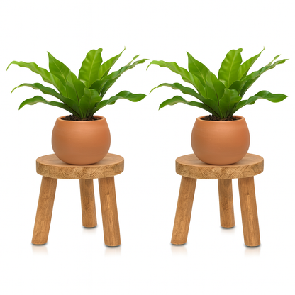3 Leg Wooden Planter Stand | Solid Wood Plant Stand for Living Room, Indoor & Outdoor | Rustic Indoor Pot Holder
