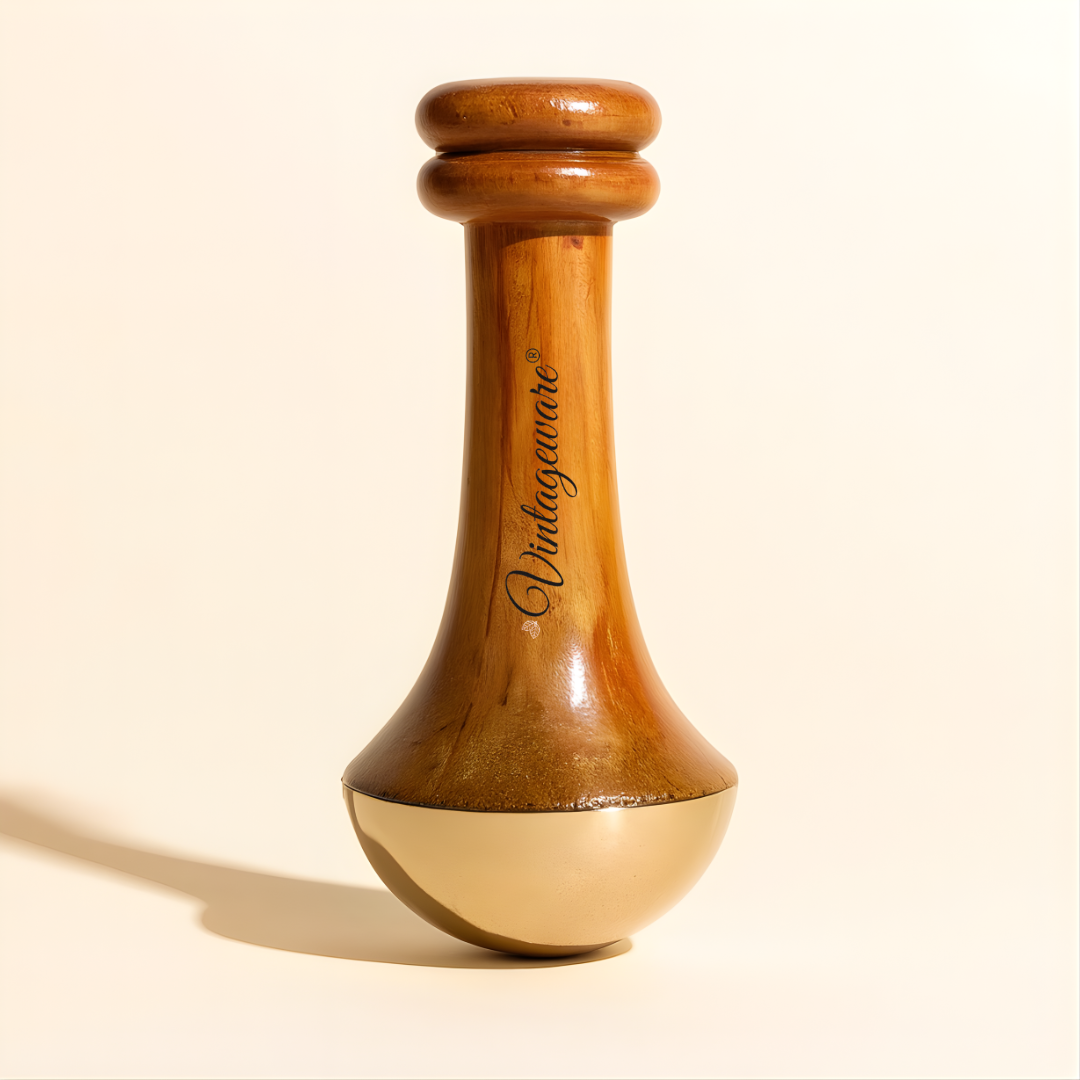 Vintageware® Ayurvedic Self-Care Spa Combo – Kansa Wand, Dual Wand, Gua Sha & Essential Oil