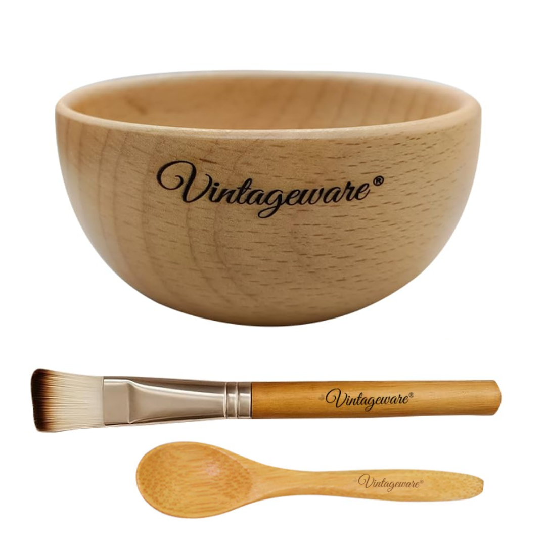 Buy Vintageware® Wooden Bowl and Spoon Set – Handcrafted & Eco-Friendly