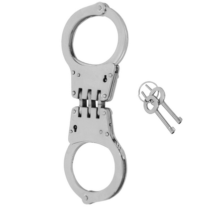 Vintageware® Carbon Steel Handcuff – Stainless Steel Design for Fancy Dress, and Pretend Play – Includes Keys, Adjustable (Carbon Steel, Adjustable)