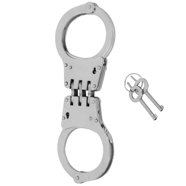 Vintageware® Carbon Steel Handcuff – Stainless Steel Design for Fancy Dress, and Pretend Play – Includes Keys, Adjustable (Carbon Steel, Adjustable)