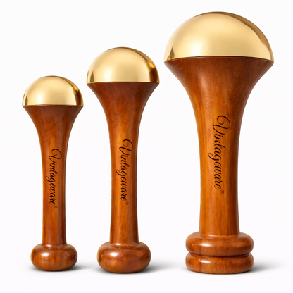 3-Piece Kansa Wand Set for Face & Body Massage – Lymphatic Drainage, Deep Tissue Therapy & Muscle Recovery