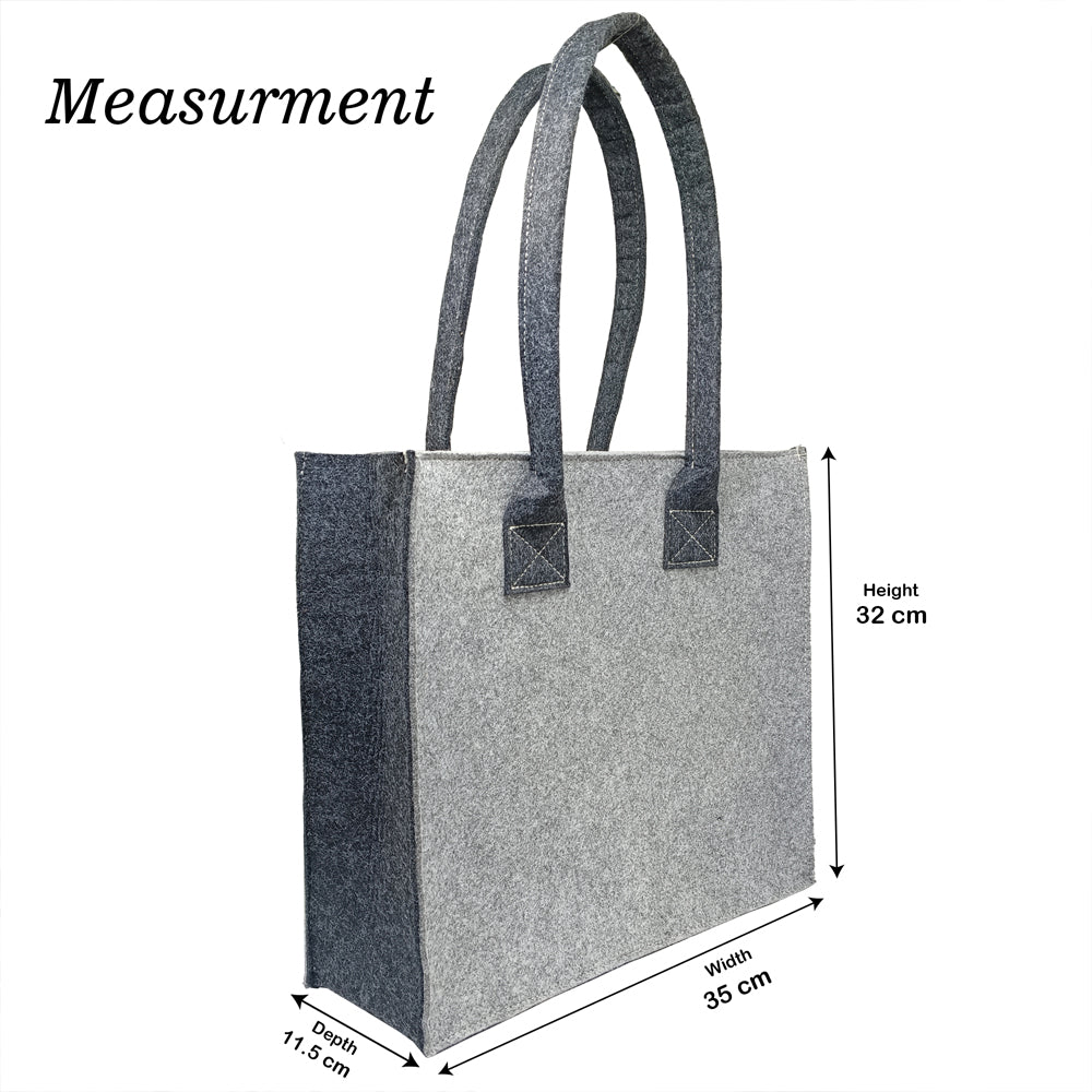 Felt Reusable Shopping Bag, Storage Tote Utility Bag