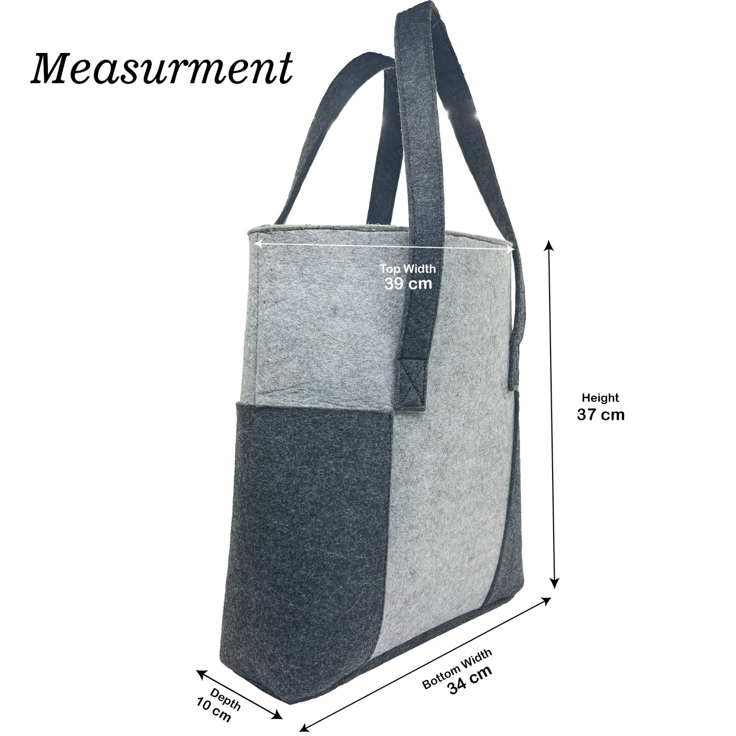 Felt Reusable Shopping Bag, Storage Tote Utility Bag