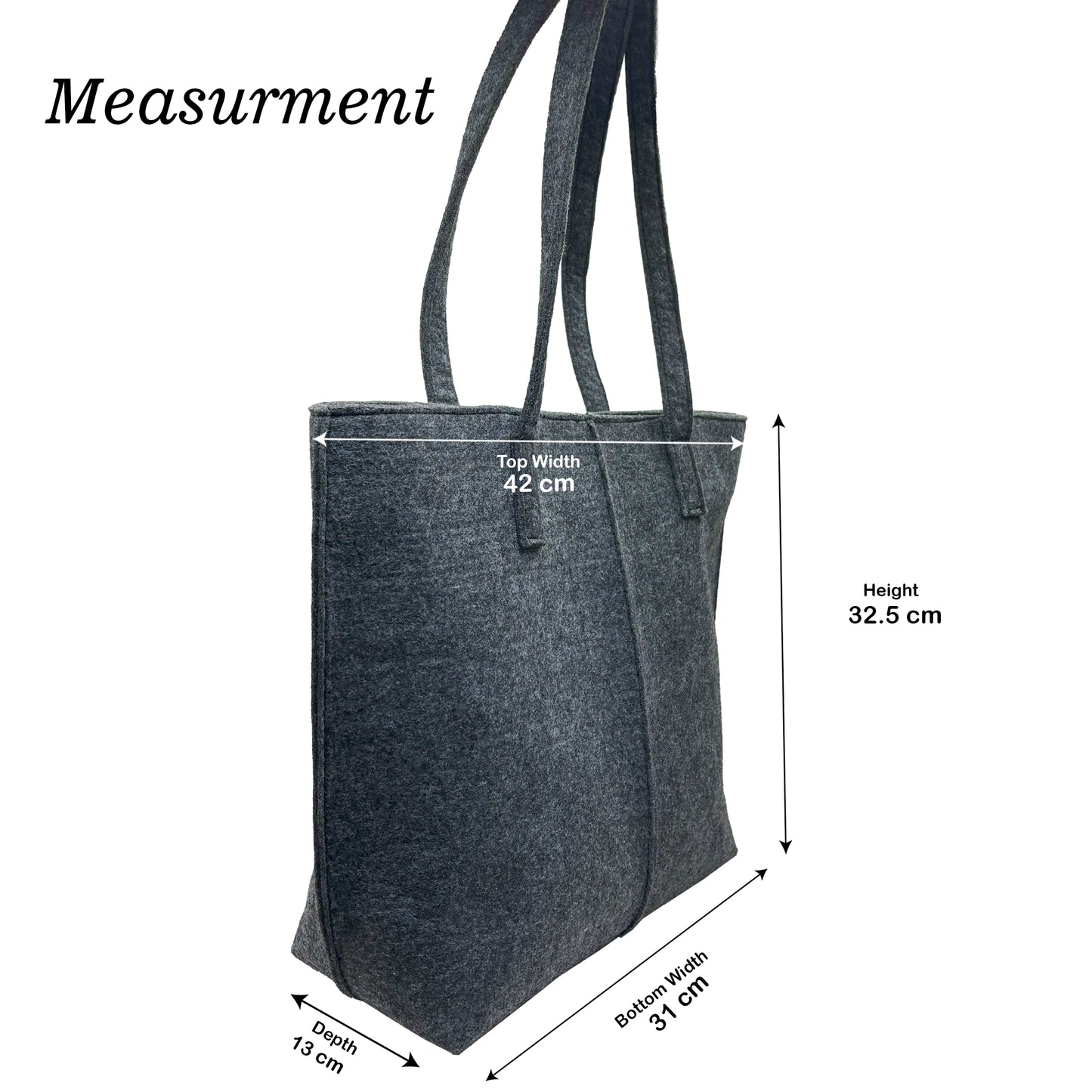 Felt Reusable Shopping Bag, Storage Tote Utility Bag