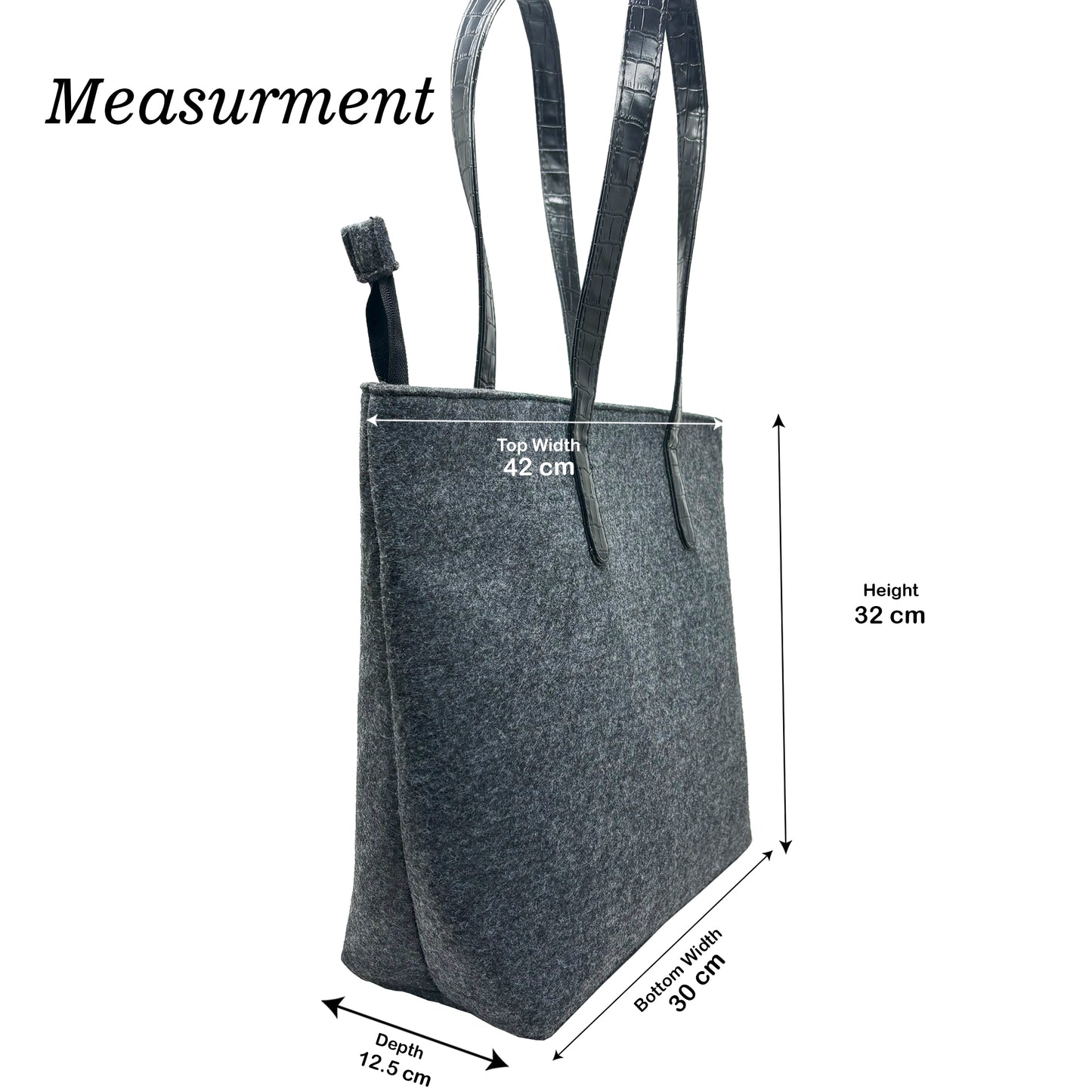 Felt Reusable Shopping Bag, Storage Tote Utility Bag