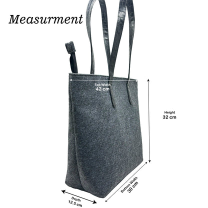 Felt Reusable Shopping Bag, Storage Tote Utility Bag