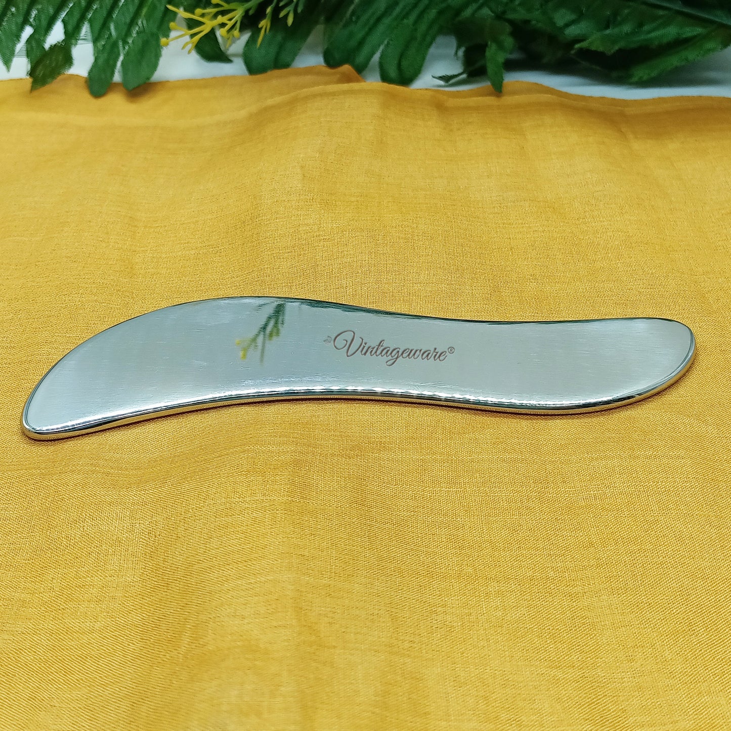 Gua Sha Tool | Vintageware® Stainless Steel Massage Scraper for Face, Neck & Body Pain Relief