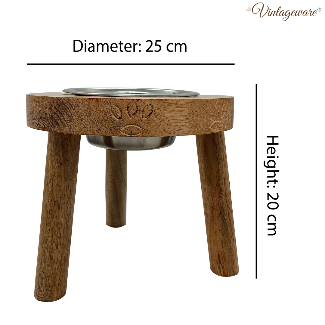 dog feeding bowl with stand