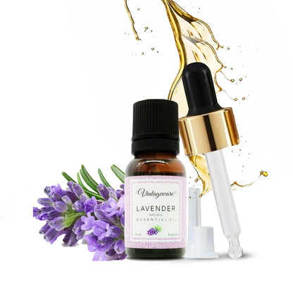 Vintageware® Lavender Essential Oil – 100% Pure, Organic, Undiluted | For Hair Growth, Skin Care, Relaxation & Sleep | Therapeutic Grade, 15ml