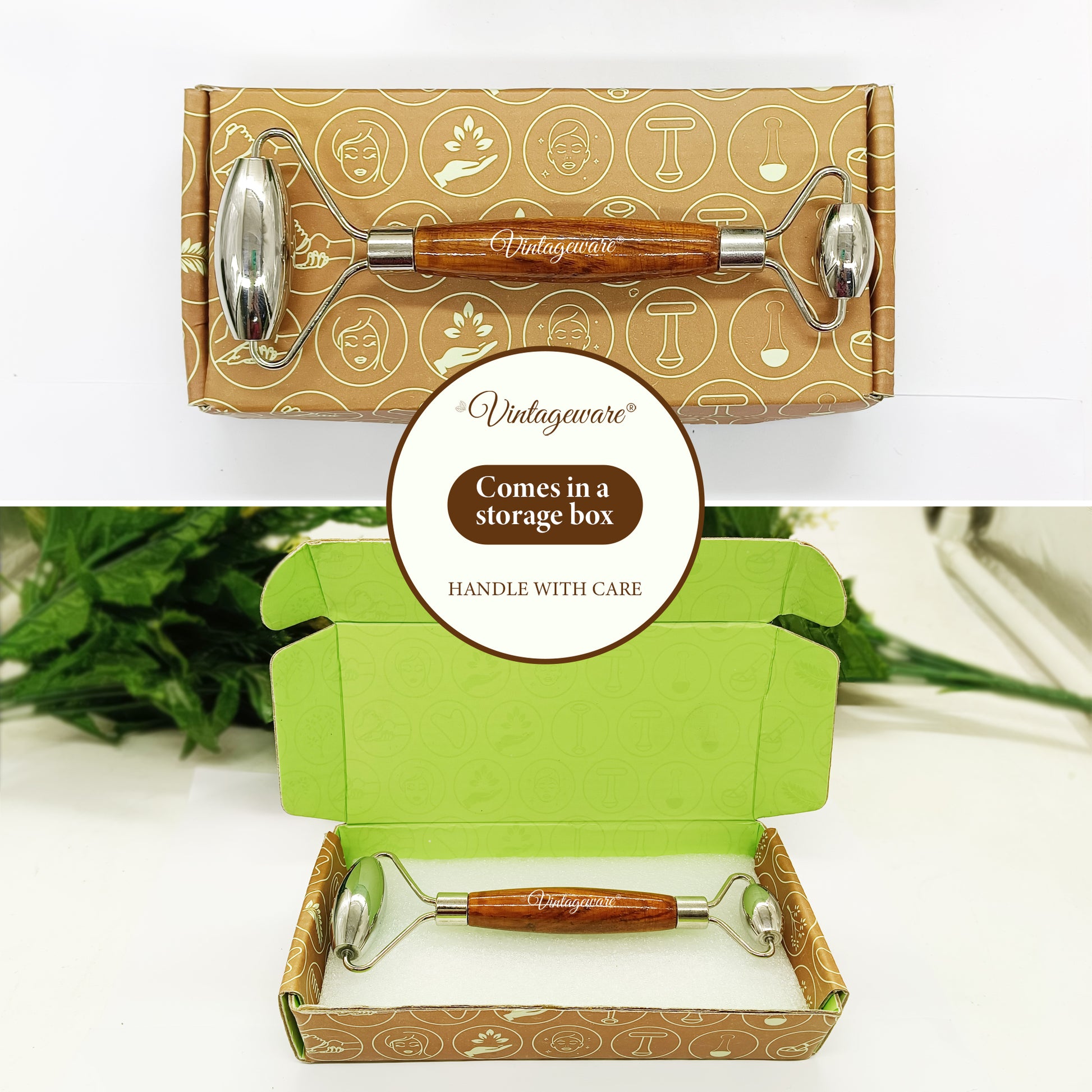 facial roller steel