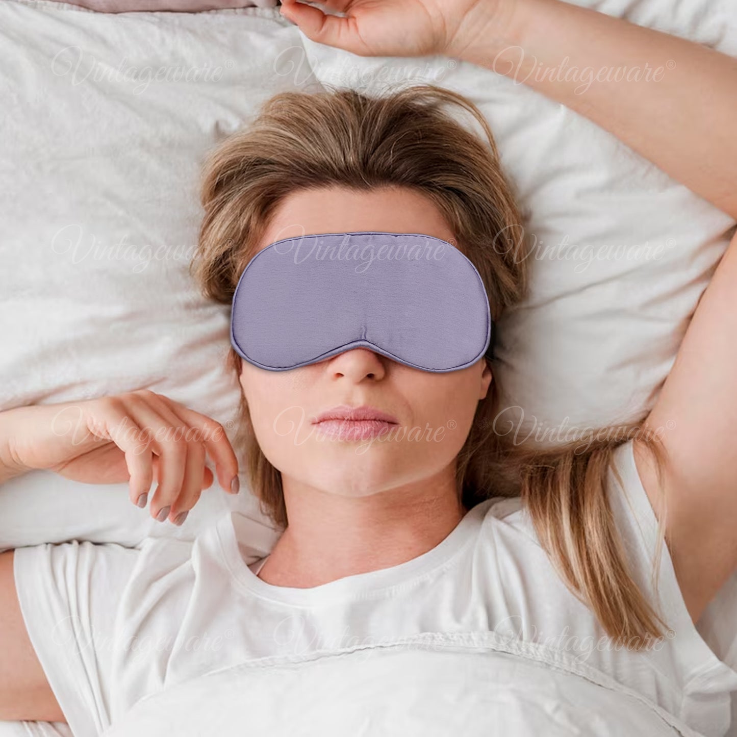 Soft and Comfortable Light Purple Eye Mask for Better Sleep