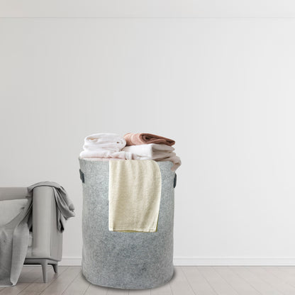 Thick felt laundry hamper bag, dirty clothes bathroom laundry basket