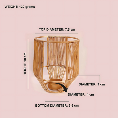 Vintageware® Gold Leaf Metal Tealight Candle Holders | Decorative Lantern for Diwali, Christmas, Table, Wedding & Home Decor, Set of 3