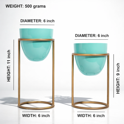 Vintageware® Metal Plant Stand Set for Living Room – Modern Indoor Planter Holder (Buy 1 Set & Get 1 Set Free)