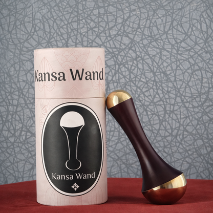 Kansa Wand Double Sided – Ayurvedic Beauty Tool for Skin Rejuvenation (Dark Brown)