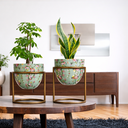 Vintageware® Metal Plant Stand Set for Living Room – Modern Indoor Planter Holder (Buy 1 Set & Get 1 Set Free)
