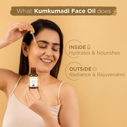 Vintageware® Ayurvedic Self-Care Combo – Kumkumadi Oil, Dual Kansa Wand & Soy Candle