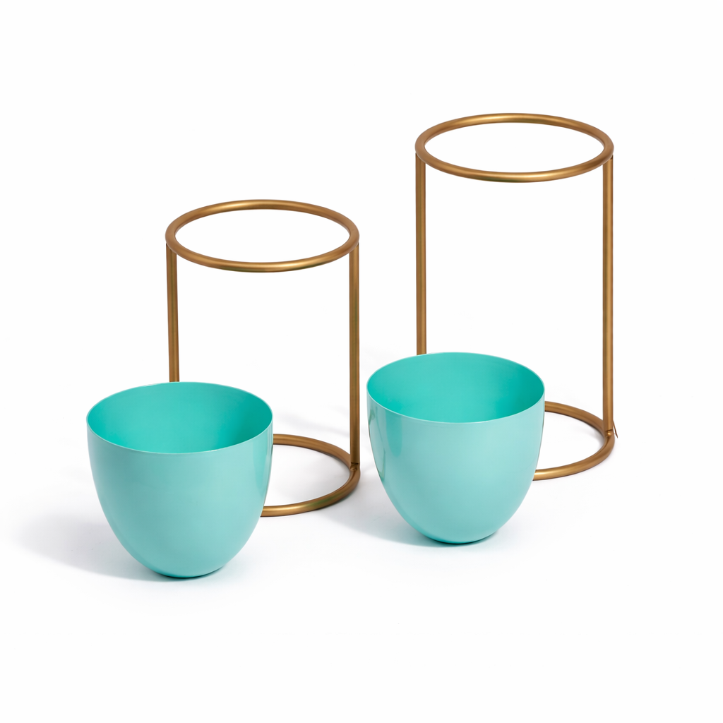 Vintageware® Metal Plant Stand Set for Living Room – Modern Indoor Planter Holder (Buy 1 Set & Get 1 Set Free)