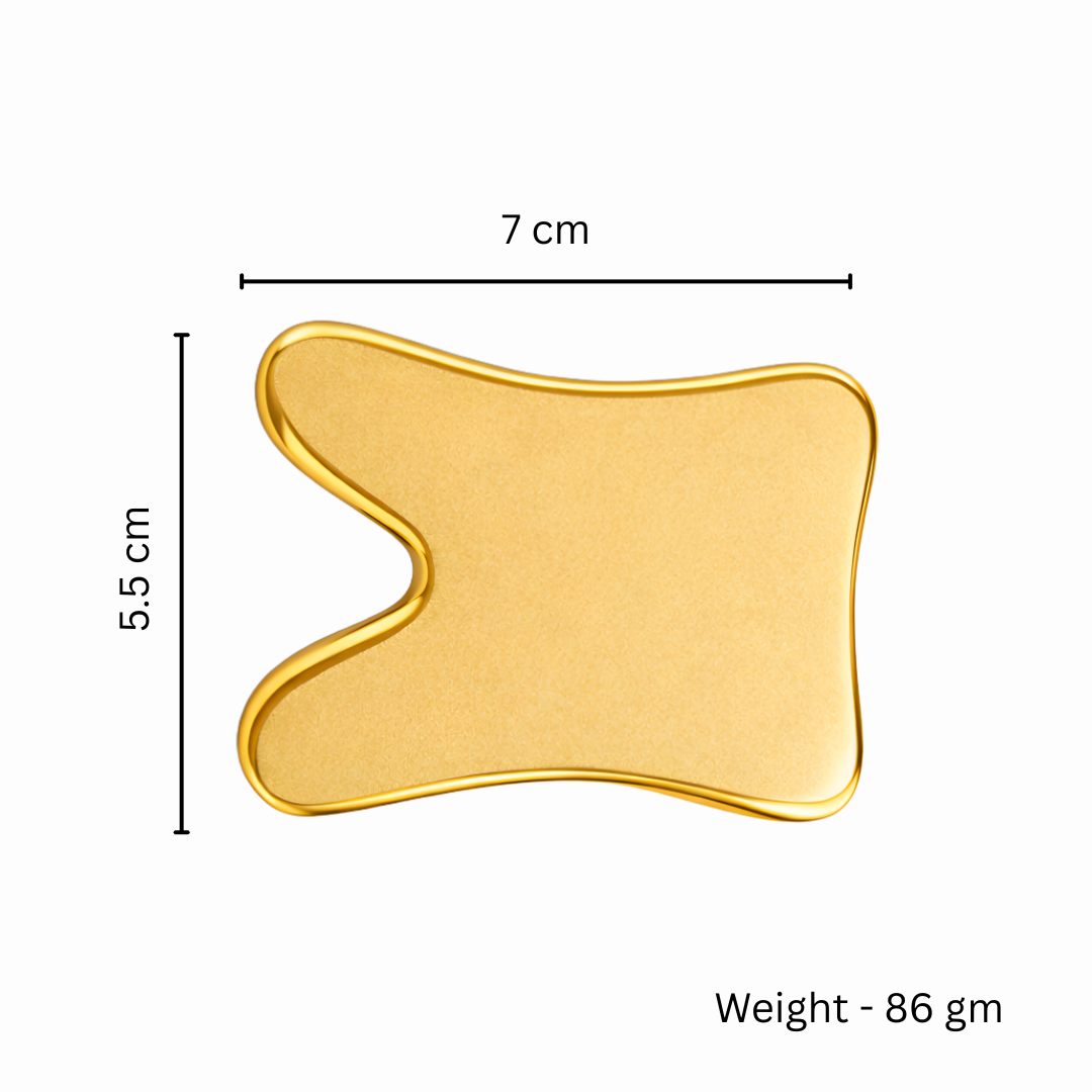 Vintageware® Kansa Gua Sha | Guasha for Face, Neck & Back Massage | Reduces Puffiness, Tightens Skin, Promotes Lymphatic Drainage | Skincare Massager