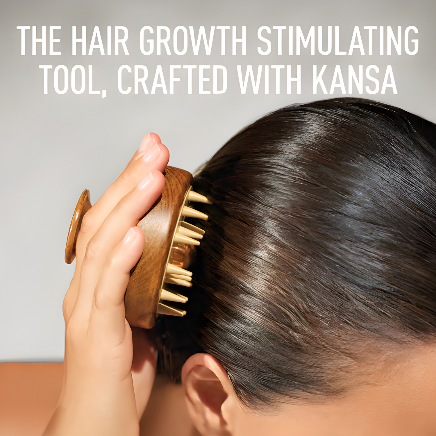 kansa stimulating scalp massage brush