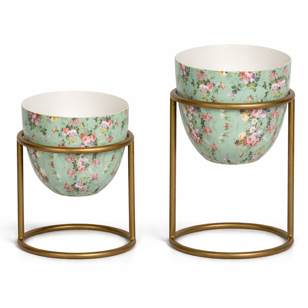 Vintageware® Metal Plant Stand Set for Living Room – Modern Indoor Planter Holder (Buy 1 Set & Get 1 Set Free)