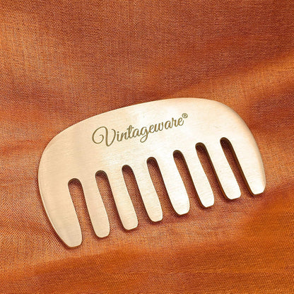 kansa wand, kansa comb, kansa gua sha with kumkumadi oil