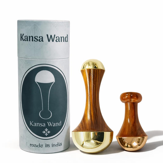 Ayurvedic Kansa Wand Massager – Dual Wand Set for Face, Foot & Body Detox