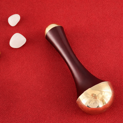 Kansa Wand Double Sided – Ayurvedic Beauty Tool for Skin Rejuvenation (Dark Brown)