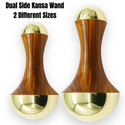 Vintageware® Kansa Wand Double Sided – Ayurvedic Massager for Face & Body Detox