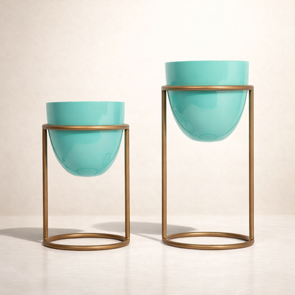 Vintageware® Metal Plant Stand Set for Living Room – Modern Indoor Planter Holder (Buy 1 Set & Get 1 Set Free)