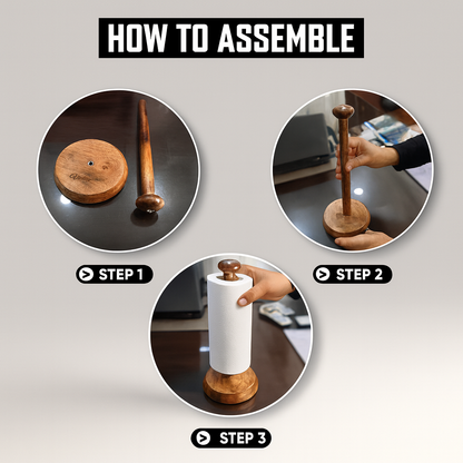 Wooden Tissue Holder for Kitchen – Handcrafted by Vintageware® (Gem Top)