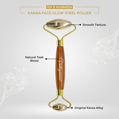 kansa face roller with gua sha