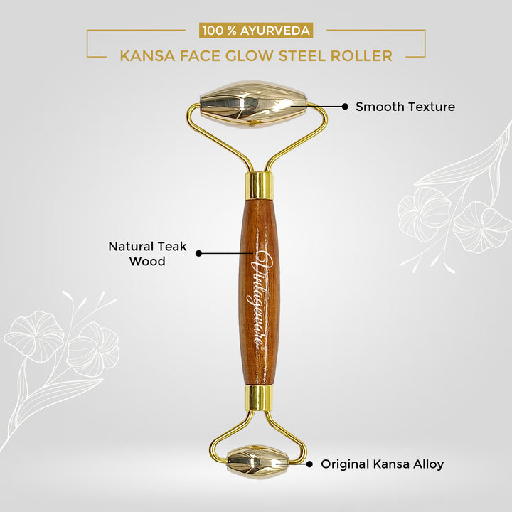 kansa face roller with gua sha