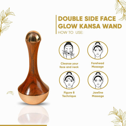 Kansa Wand Double Side with Kumkumadi Oil 15 ml – Ayurvedic Skin & Foot Care